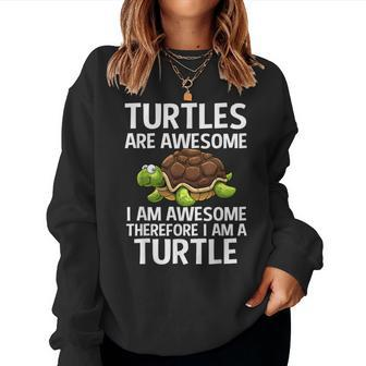 Cool Sea Turtle For Tortoise Turtle Lover Women Sweatshirt - Seseable