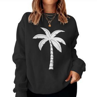 Cool Summer Vacation Beach Palm Tree Women Sweatshirt - Seseable