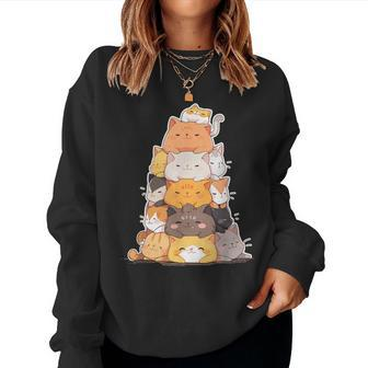 Cottagecore Kawaii Anime Cat Girls Cat Women Sweatshirt | Mazezy