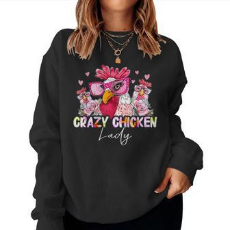 Crazy Chicken Lady Girls Chickens Lover Women Sweatshirt - Monsterry DE