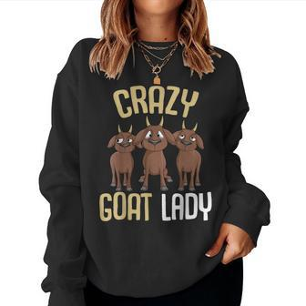Crazy Goat Lady Goat Lover Women Women Sweatshirt - Thegiftio UK