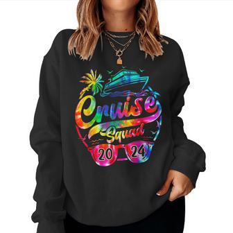 Cruise Squad 2024 Tie Dye Birthday Cruise Bday Women Sweatshirt | Mazezy