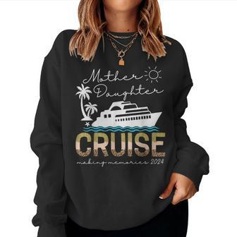 Cruise Trip Mother Daughter Cruise Ship Trip Leopard 2024 Women Sweatshirt - Monsterry DE