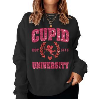 Cupid University Est 1415 Valentines College Women Sweatshirt - Monsterry UK