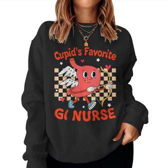 Cupid's Favorite Gi Nurse Stomach Endoscopy Valentines Day Women Sweatshirt | Mazezy
