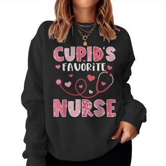 Cupid's Favorite Nurse Valentine's Day Women Sweatshirt - Monsterry UK