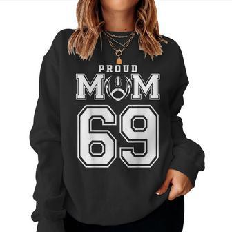 Custom Proud Football Mom Number 69 Personalized For Women Women Sweatshirt - Monsterry