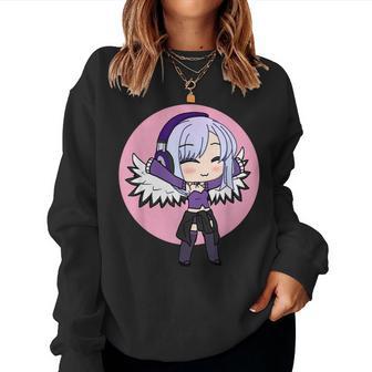 Cute Chibi Style Kawaii Anime Girl With Wings Women Sweatshirt - Seseable