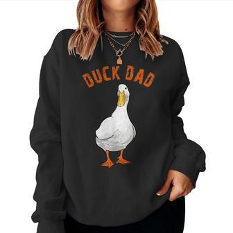 Cute Duck Dad Lover Illustration Duck Owner Women Sweatshirt - Monsterry AU