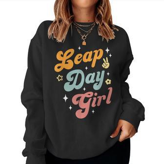 Cute Leap Day Girl Feb 29Th Birthday Leap Day February 29 Women Sweatshirt - Seseable