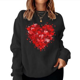 Cute Love Heart Graphic Valentine's Day Women Sweatshirt - Thegiftio UK