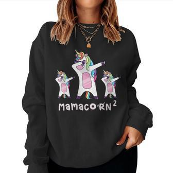 Cute Mamacorn Unicorn Mom Mother Of 2 Twins Girls Baby Mom2 Women Sweatshirt - Monsterry CA