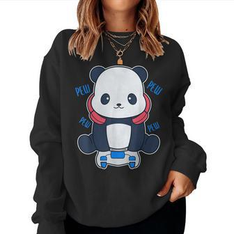 Cute Panda Gaming Graphic Panda Bear Women Sweatshirt - Thegiftio UK