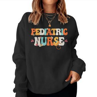 Cute Pediatric Nurse Apparel For Peds Nurse Pediatric Nurse Women Sweatshirt - Thegiftio UK