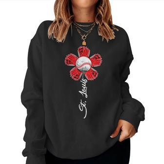 Cute St Louis Flower Souvenir I Love St Louis Women Sweatshirt | Mazezy AU