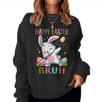 Dabbing Bunny Easter Bruh Boy Girl Kid Women Sweatshirt - Seseable