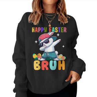 Dabbing Bunny Easter Bruh Boy Girl Kid Women Sweatshirt | Mazezy
