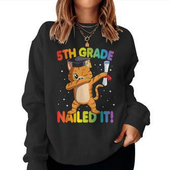 Dabbing Cat 5Th Grade Graduation Class 2020 Boys Girls Women Sweatshirt - Monsterry