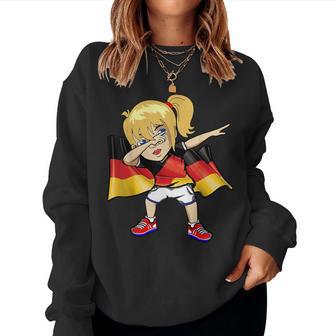 Dabbing Girl German Flag Meme Jersey Dab Women Sweatshirt - Thegiftio UK