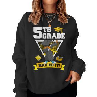 Dabbing Graduation Boy 5Th Grade Nailed It Class Of 2024 Women Sweatshirt - Monsterry CA