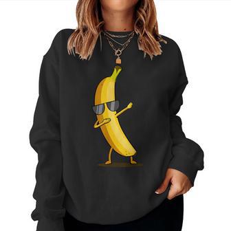 Dabbing Yellow Banana Dab Dancing Fruit Women Sweatshirt - Monsterry CA