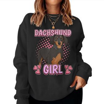 Dachshund Girl Quote Sausage Dog Dachshunds Women Sweatshirt - Thegiftio UK