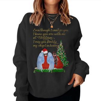 My Dad My Angel In Loving Memory Of My Dad Daddy's Girl Women Sweatshirt - Monsterry UK