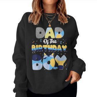 Dad And Mom Birthday Boy Dog Family Matching Women Sweatshirt | Mazezy