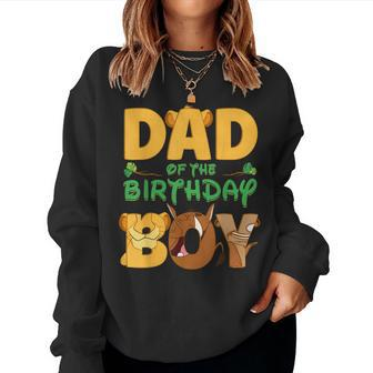 Dad And Mom Birthday Boy Lion Family Matching Women Sweatshirt - Monsterry