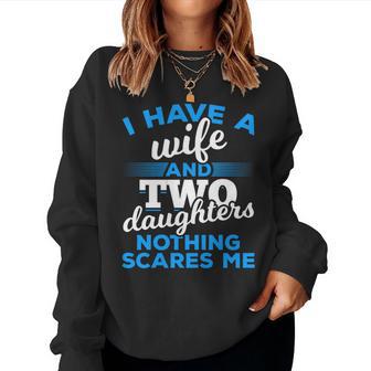 Daddy Father Wife Daughter Fathers Day Dad Women Sweatshirt - Monsterry CA