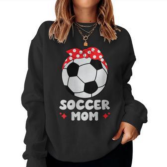 Damen Fußball Mama Sohn Tochter Fußballer Mutter Fußballspieler Mit-Ausschnitt Sweatshirt Frauen - Geschenkecke