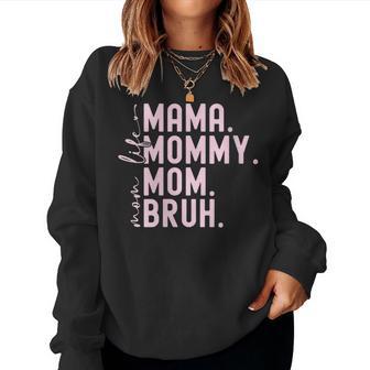 Damen Mama Mama Frauen Lustig Mama Leben Muttertag Mama Grafik Mit-Ausschnitt Sweatshirt Frauen - Geschenkecke