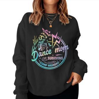 Dance Mom Weekends Coffee Dance Comps Tie Dye Girls Women Sweatshirt | Mazezy DE