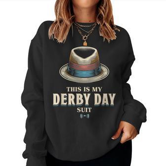 This Is My Derby Suit Derby 2024 Horse Racing Women Sweatshirt - Seseable