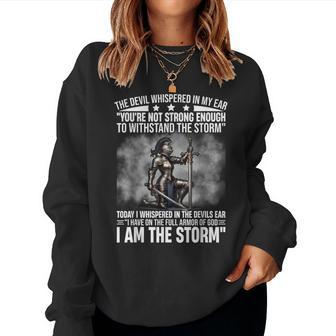 The Devil Whispered In My Ear Christian Jesus Bible Quote Women Sweatshirt | Mazezy AU