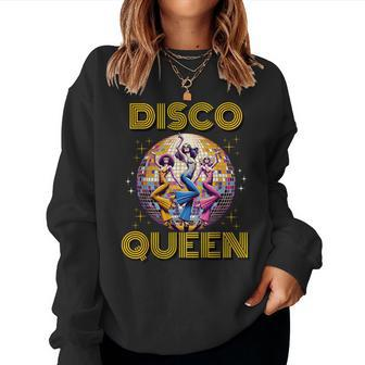 Disco Queen 70S 80S Retro Vintage Costume Disco Women Sweatshirt - Monsterry