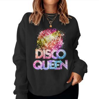 Disco Queen 70'S Disco Themed Vintage Seventies Costume Women Sweatshirt - Monsterry UK