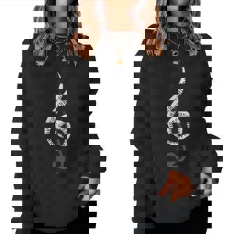 Divertido Regalo De Piano Para Hombres Y Es Cool Treble Clef Nota Musical Sudadera Mujer - Regaloses