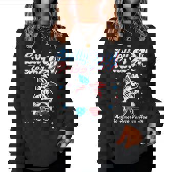 Dolly And Reba 2024 Make America Fancy Again Messy Bun Women Sweatshirt | Mazezy