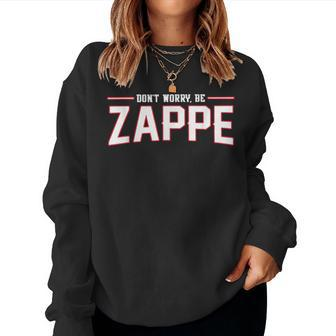 Don't Worry Be Zappe America Football Mens Women Sweatshirt - Monsterry