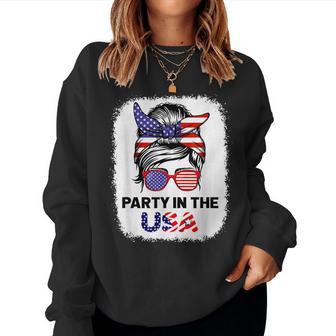 Drapeau Américain Party In Usa 4 Juillet Patriotique Enfants Adolescentes Fille Women Sweatshirt - Cadeauxyz