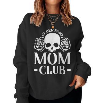 Elder Emo Mom Club Emo Lifestyle Emo Music Goth Subculture Women Sweatshirt - Monsterry