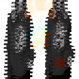 Electric Guitar Cat Animals For Boys And Girls Women Sweatshirt - Thegiftio