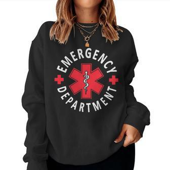 Emergency Department Emergency Room Healthcare Nursing Nurse Women Sweatshirt - Monsterry DE
