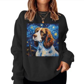 English Springer Spaniel Sternennacht Für Hundemama Papa Sweatshirt Frauen - Geschenkecke