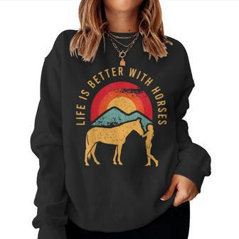 Equestrian Horsewoman Gallop Quote Horse For Girls Women Sweatshirt - Monsterry DE