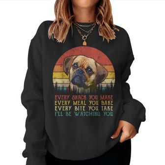 Every Snack You Make Puggle Dog Dog Mom Dog Dad Women Sweatshirt - Seseable