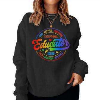 Exceptional Educator Squad Special Education Teacher Autism Women Sweatshirt | Mazezy DE