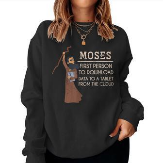 Faith Moses Bible Verse Christian Prayer Women Sweatshirt - Monsterry