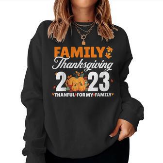 Family Thanksgiving 2023 Fall Turkey Family Group Matching Women Sweatshirt - Monsterry AU